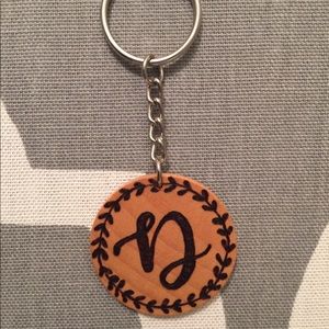 Handmade wood burned key chains